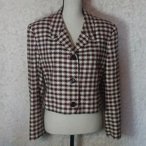 Doncaster Jacket Size 10 Houndstooth Plaid